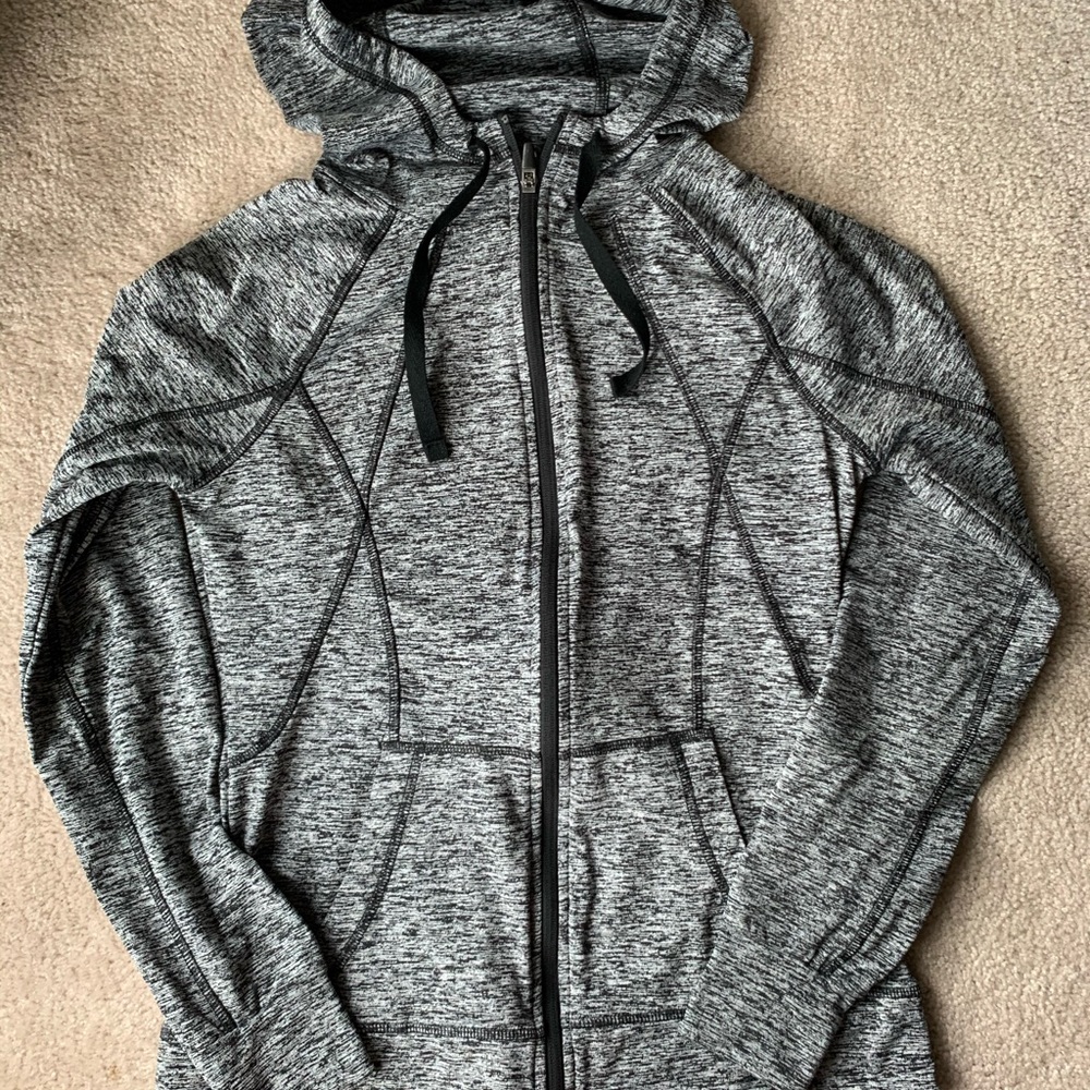 Champion grey zip up athletic sweatshirt